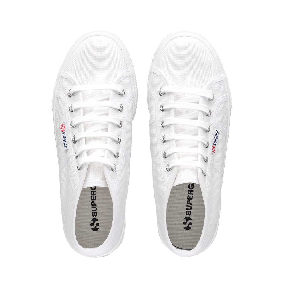 Superga 2578 Cotu White High Top Sneakers - Women's Sneakers USA | US9418428